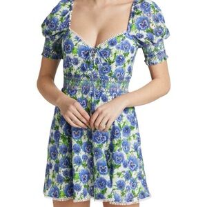 Alice + Olivia Crawford Floral Eyelet Minidress Size 8